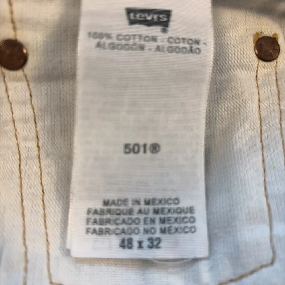 levis 501 original fit selvedge jeans 48x32